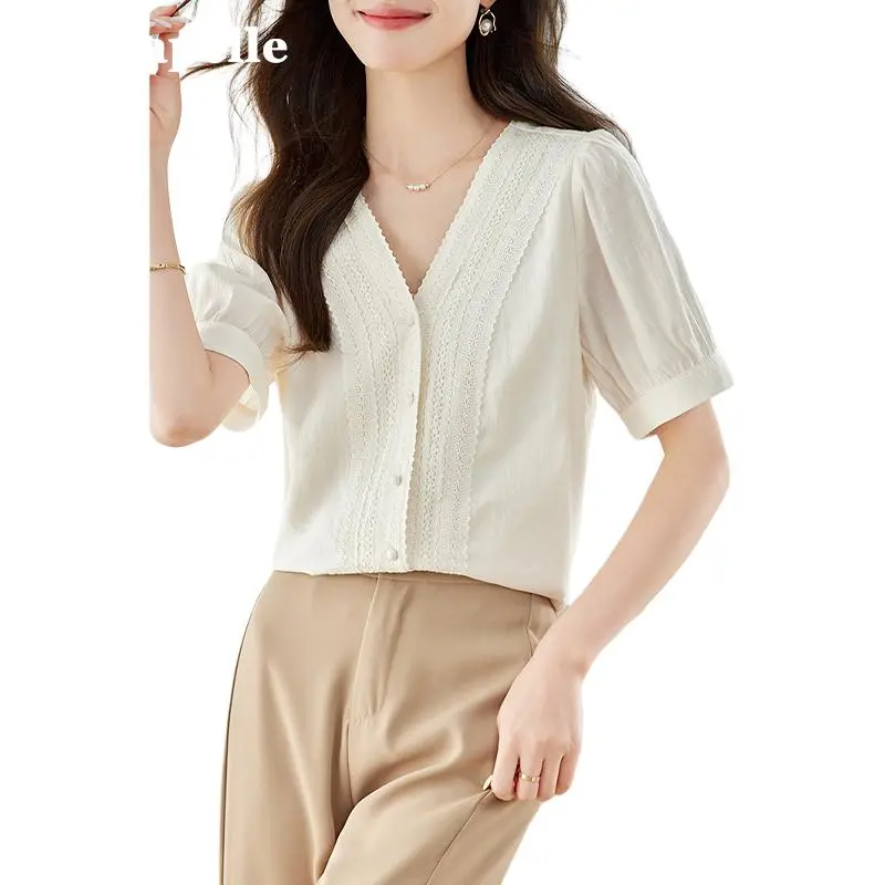La Chapelle Shirt Women's Beige-3