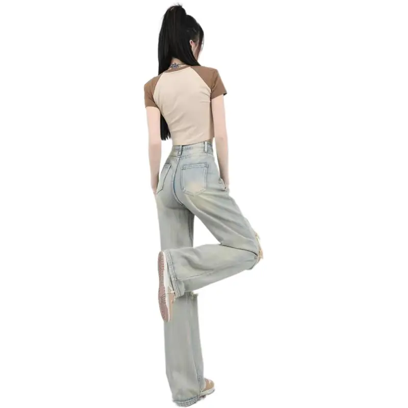 GOODHENLCE Jeans Unisex Light Blue-1
