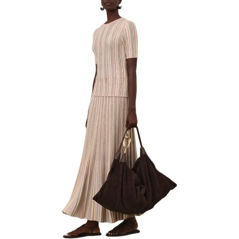 Zimmermann SS25 Knit Long Skirt Women's Pink-3