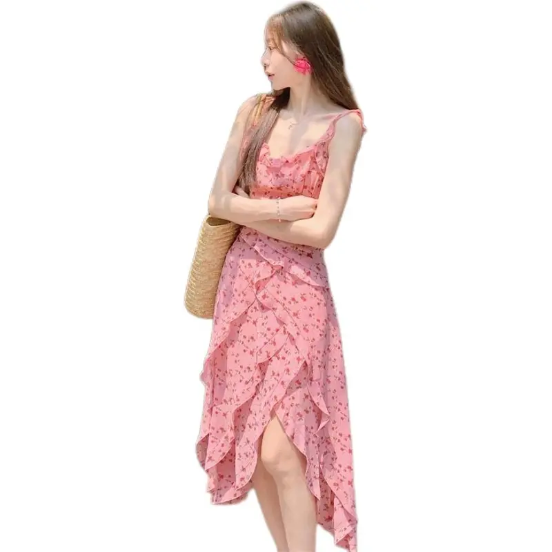 GOSO Slip Dresses Women's Pink-3