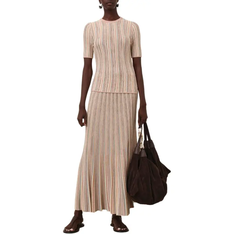 Zimmermann SS25 Knit Long Skirt Women's Pink-1