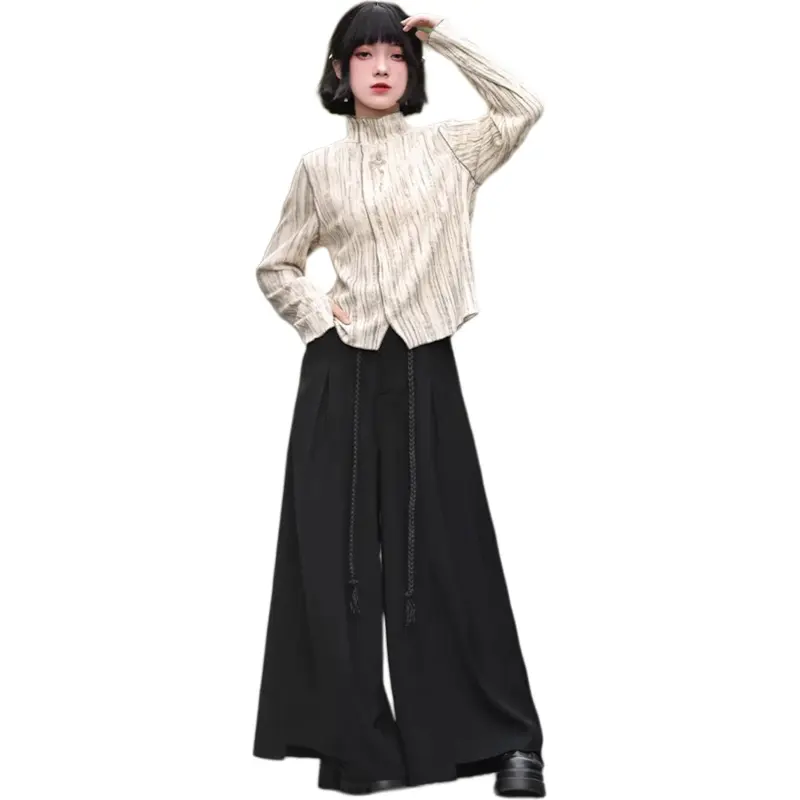 FA2LO Casual Pants Unisex Black-3