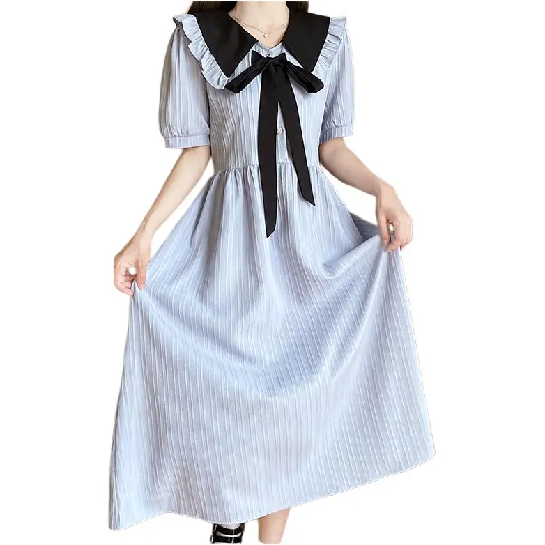 Mu Qingqing Short Sleeved Dress Women's-4