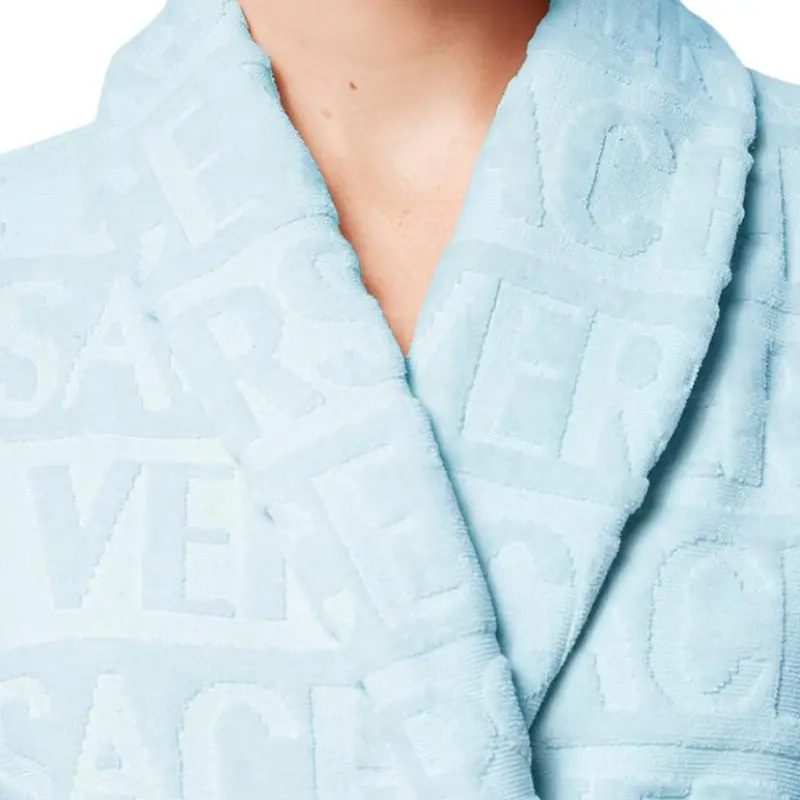 VERSACE FW23 Bathrobes Unisex Light Blue-3