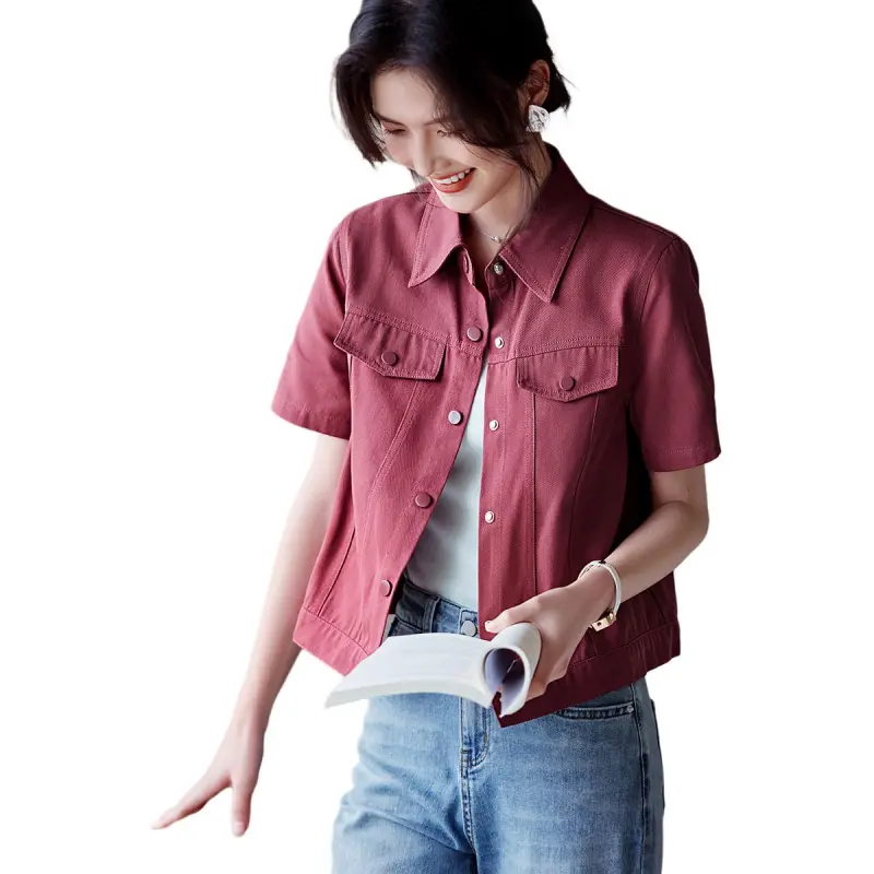 XWI Denim Jacket Women's Plum Sauce Purple-3