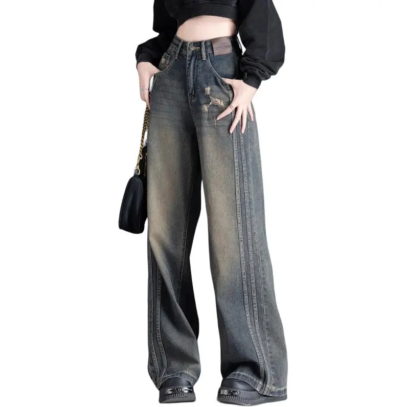 You Cow Me Pants Jeans Women's Nostalgic Blue-7