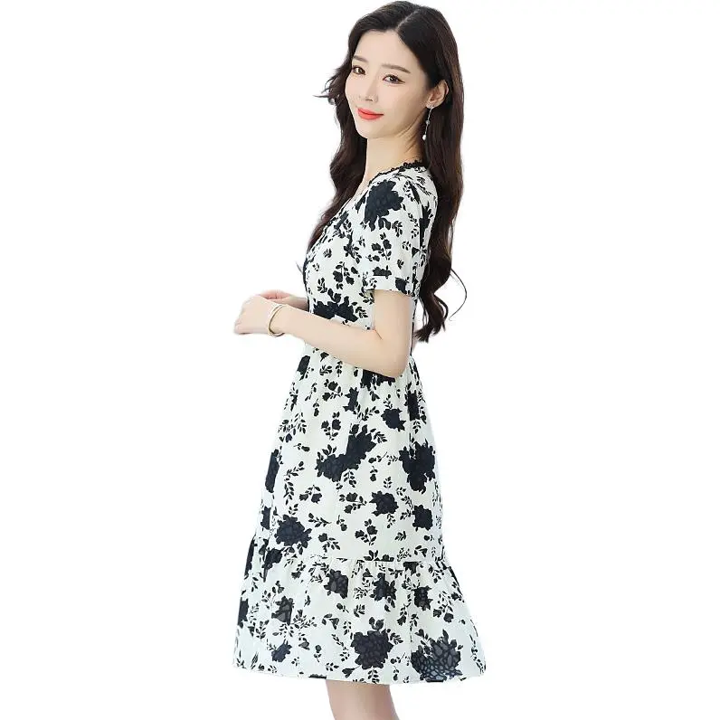 Mu Xiao Xin Short Sleeved Dress Women's-4