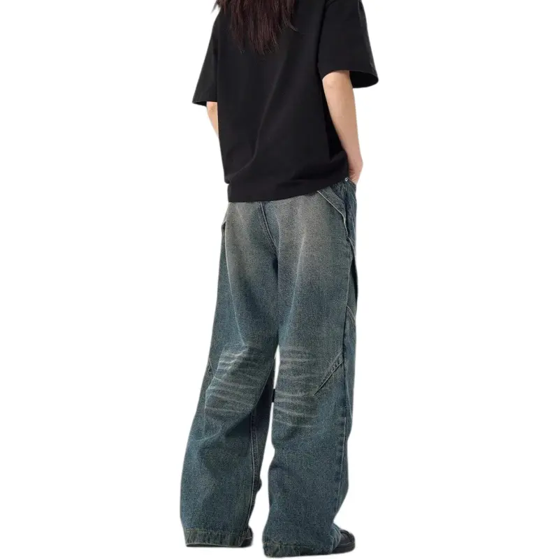 Menglaini Jeans Unisex Blue-1