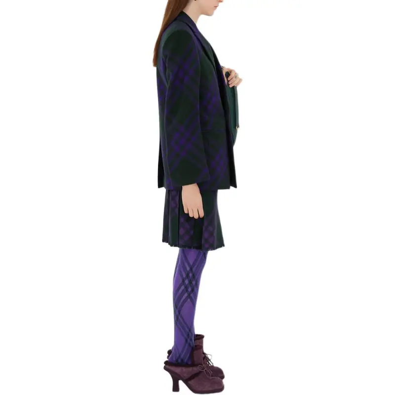 Burberry FW23 Business Suits Coats Women's Dark Purple-3
