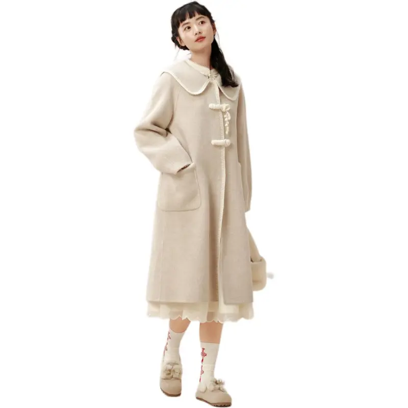 ZIHAN Coats Women's Beige Gold-2