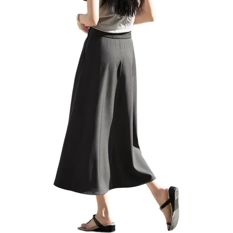 Mo Han Yi Mei Casual Long Skirt Women's Gray-2