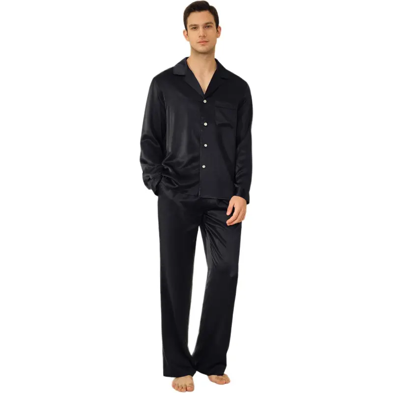 SILKY MIRACLE Pajama Set Men's Sparkling Black-1