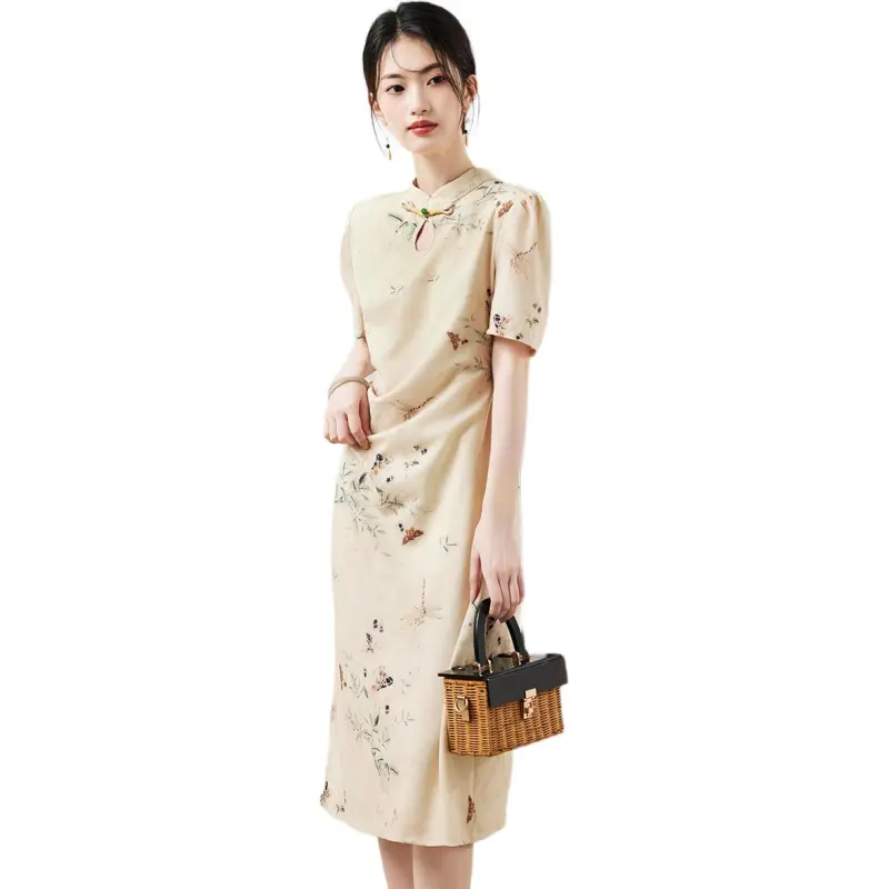 XINFEIYU Short Sleeved Dresses Women's Yellow-2