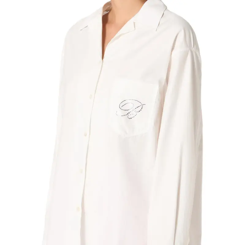 Blumarine Logo embellished Shirt-5