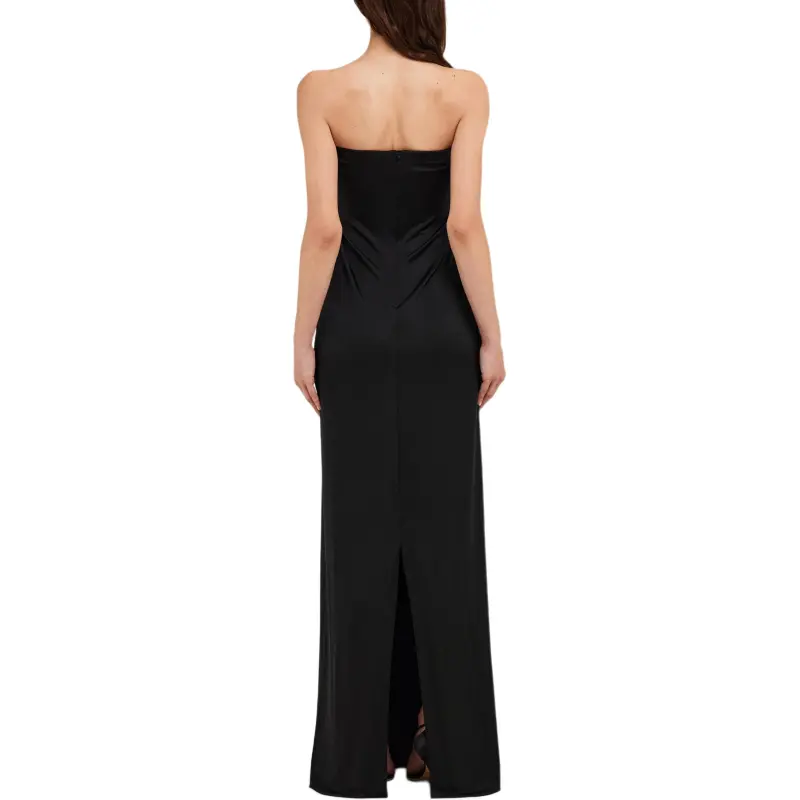 Ferragamo Gathered Detailed Strapless Long Dress-2