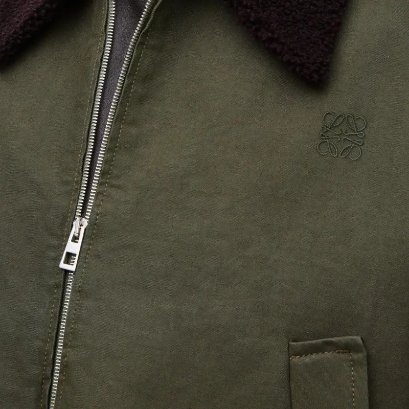 LOEWE Wool Jacket 'Khaki Green'-4