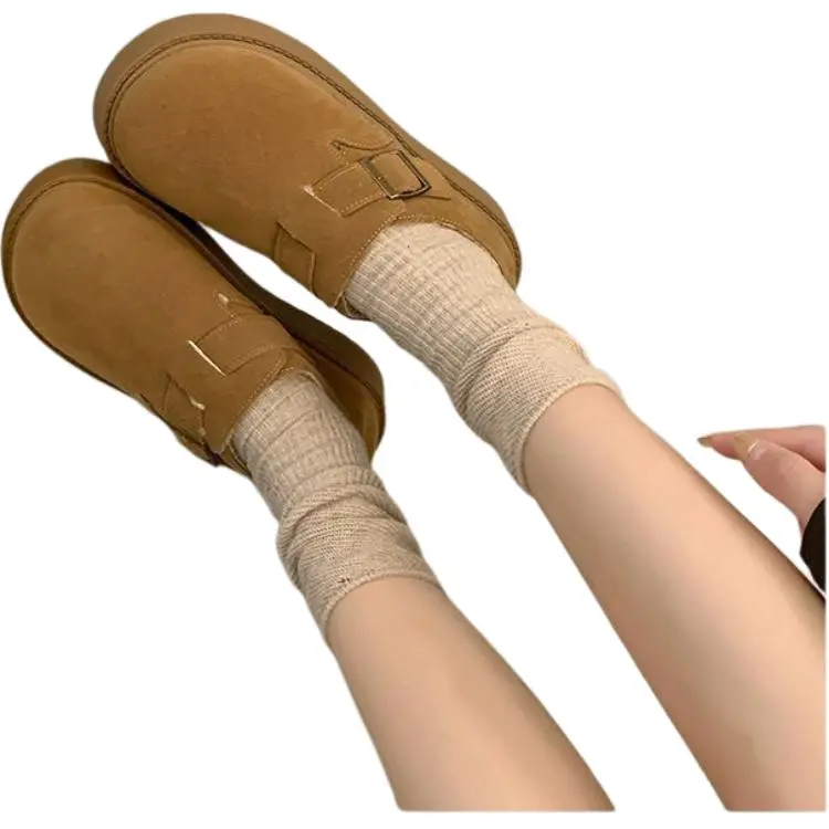 Qiao Anju Home Slippers Chestnut Antelope Brown-4