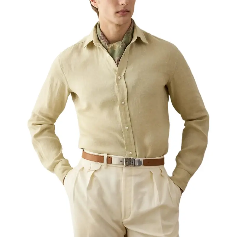 Ralph Lauren Purple Label Shirt Men's Oat-2