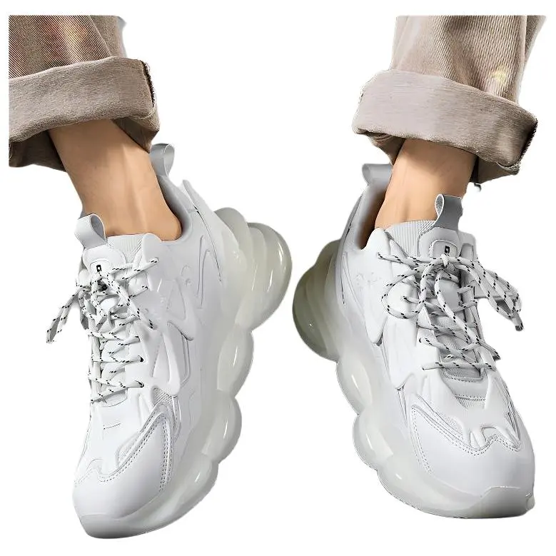 Cuzzi GZJD Fashion Trendy Shoes Height Increasing Abrasion Resistant Low Top Chunky Sneakers Unisex-2
