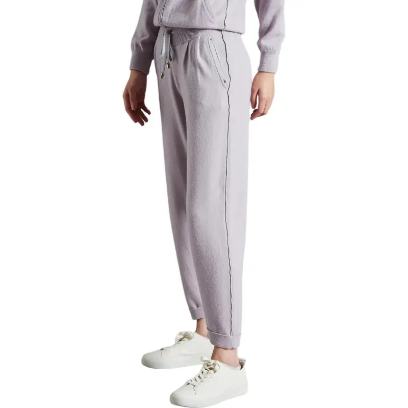 COLOMBO Knitted Sweatpants Women's Light Purple-2