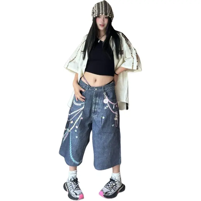 PVPVPV Cargo Shorts Unisex Blue-1