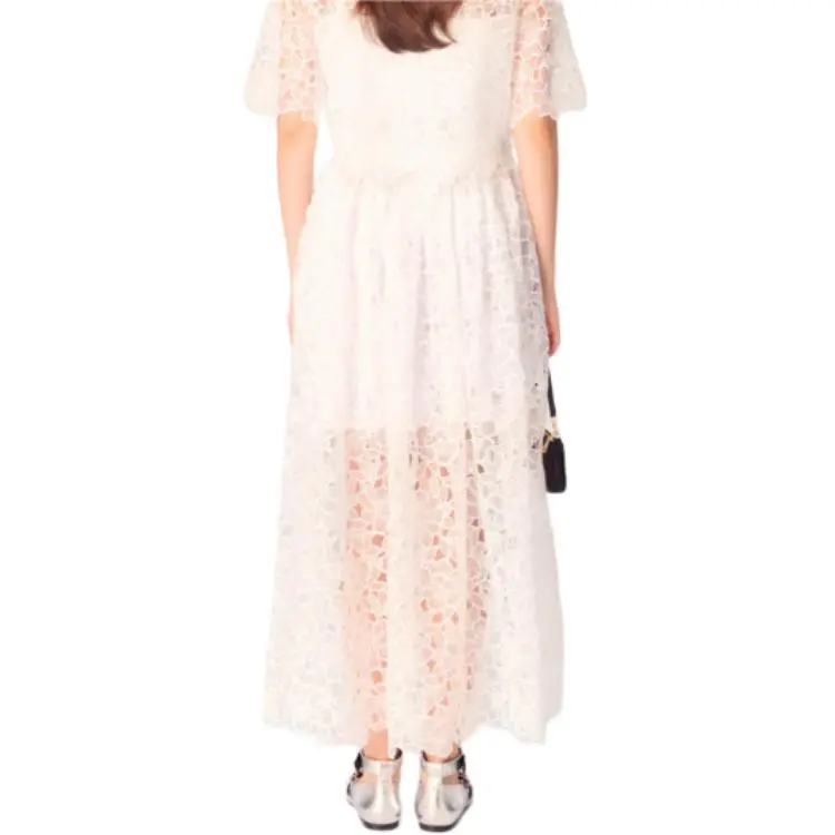 Maje Floral lace Maxi Skirt-2