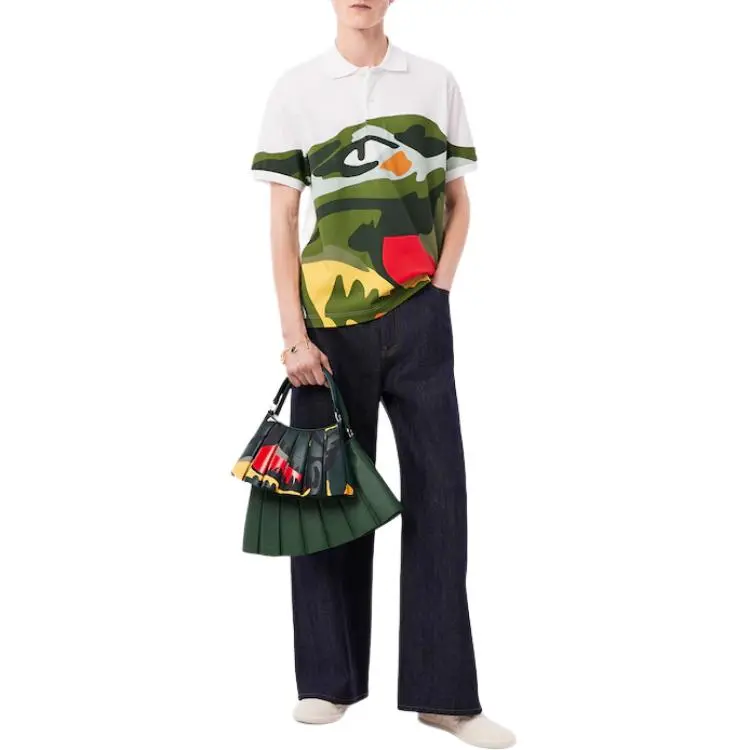 LACOSTE Crocodile print Polo Shirt-3