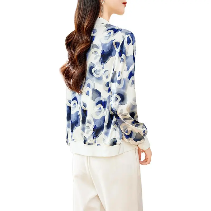 Yi Mengyuan Silk Jackets & Coats Women's Emerald Wave Blue-3