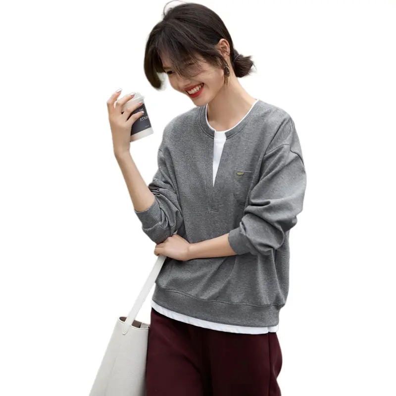 XWI Sweatshirt Women's Gray & White-3