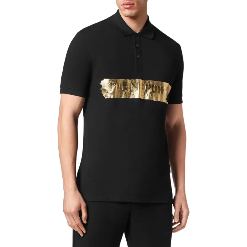PLEIN SPORT Logo print Short sleeved Polo Shirt-3