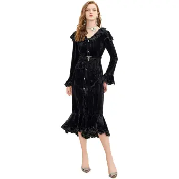 COCOON Long Sleeved Dress Women's Black