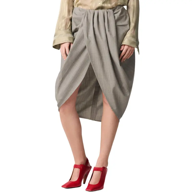 Stella McCartney SS25 Casual Long Skirt Women's Gray-1