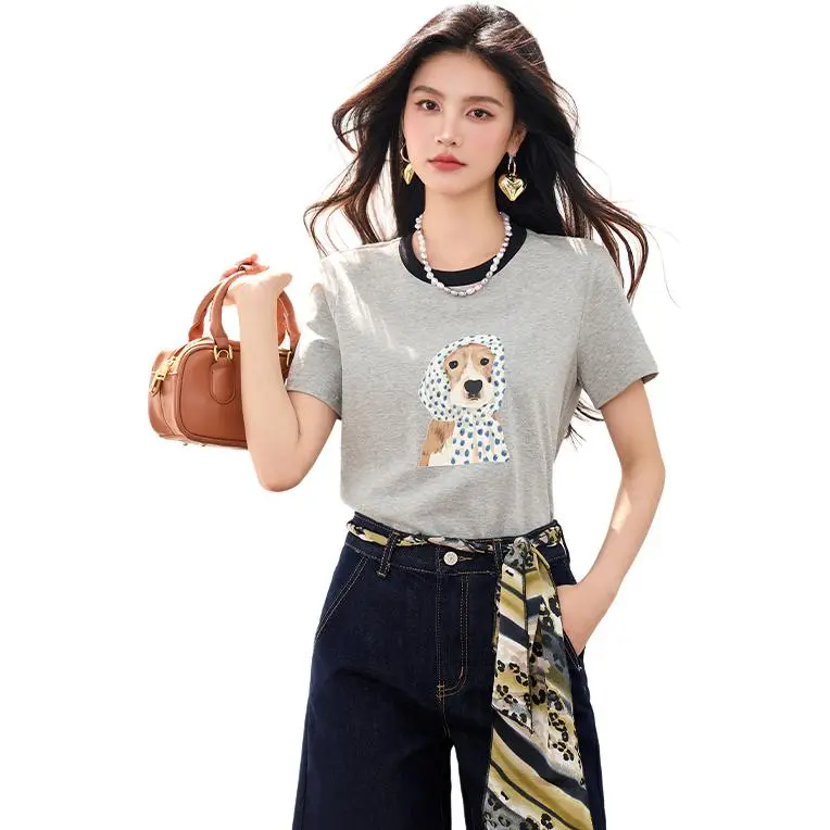 La Chapelle T Shirt Women's Gray-2