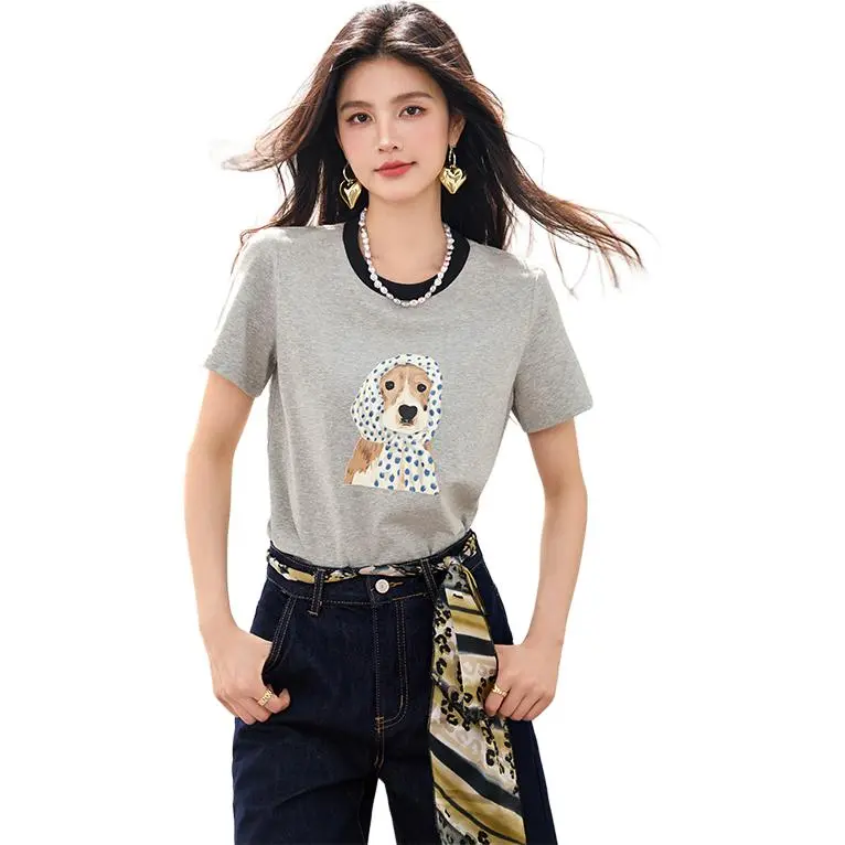La Chapelle T Shirt Women's Gray-1