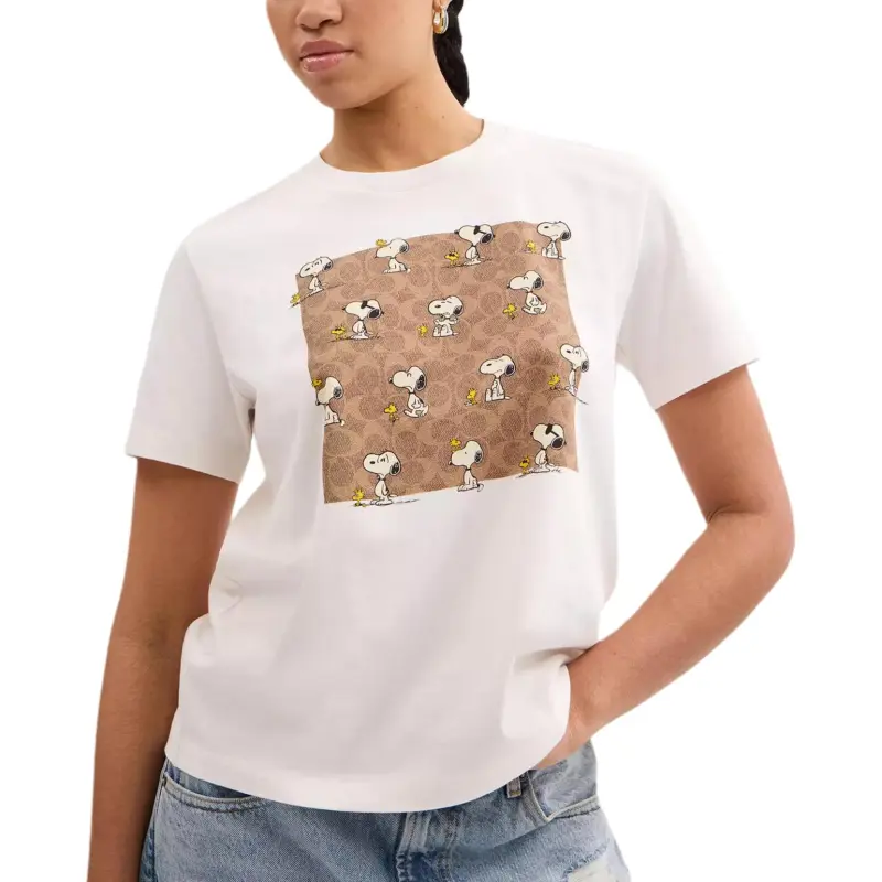 COACH x PEANUTS SS25 Regular T Shirt Women's White-2