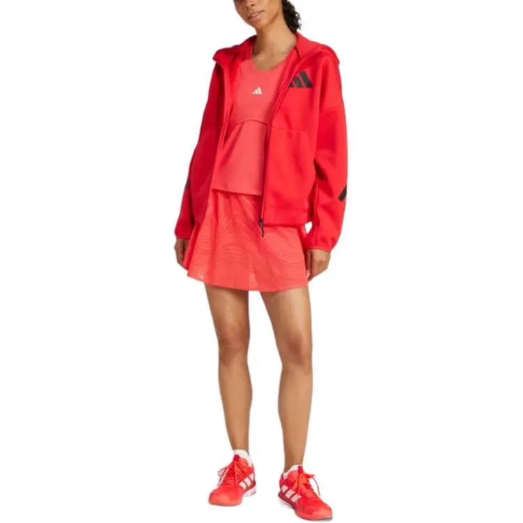 Adidas TennisClimacool FW24 Casual Short Skirts Women's Semi-Transparent Red-2