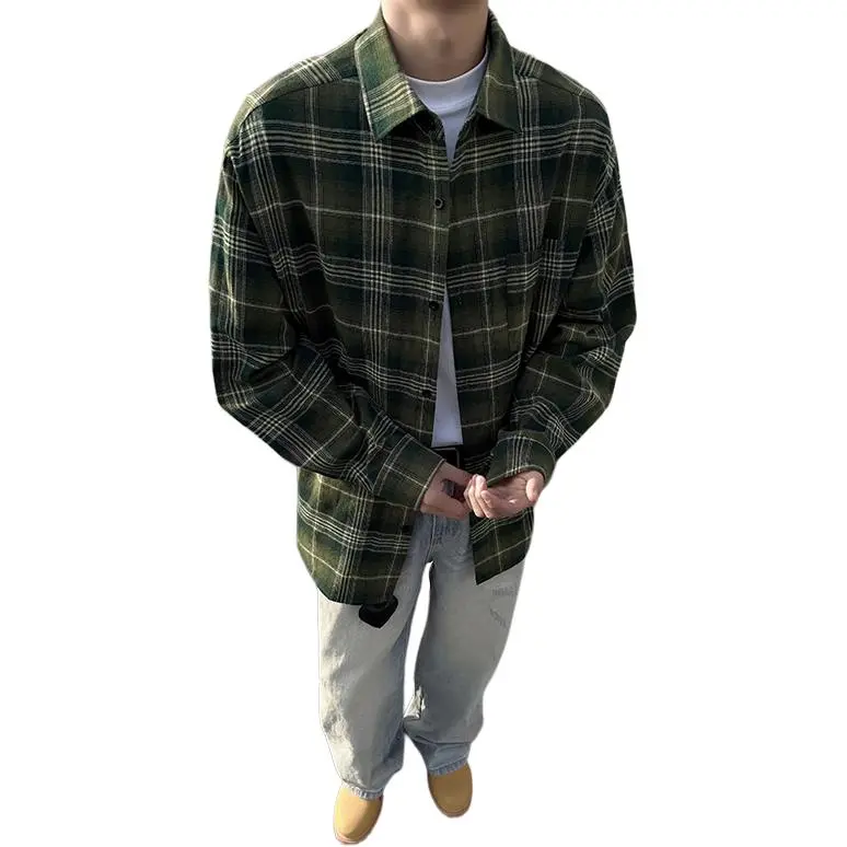 TESTUNG Knitwear Unisex Blue Brown Plaid-6
