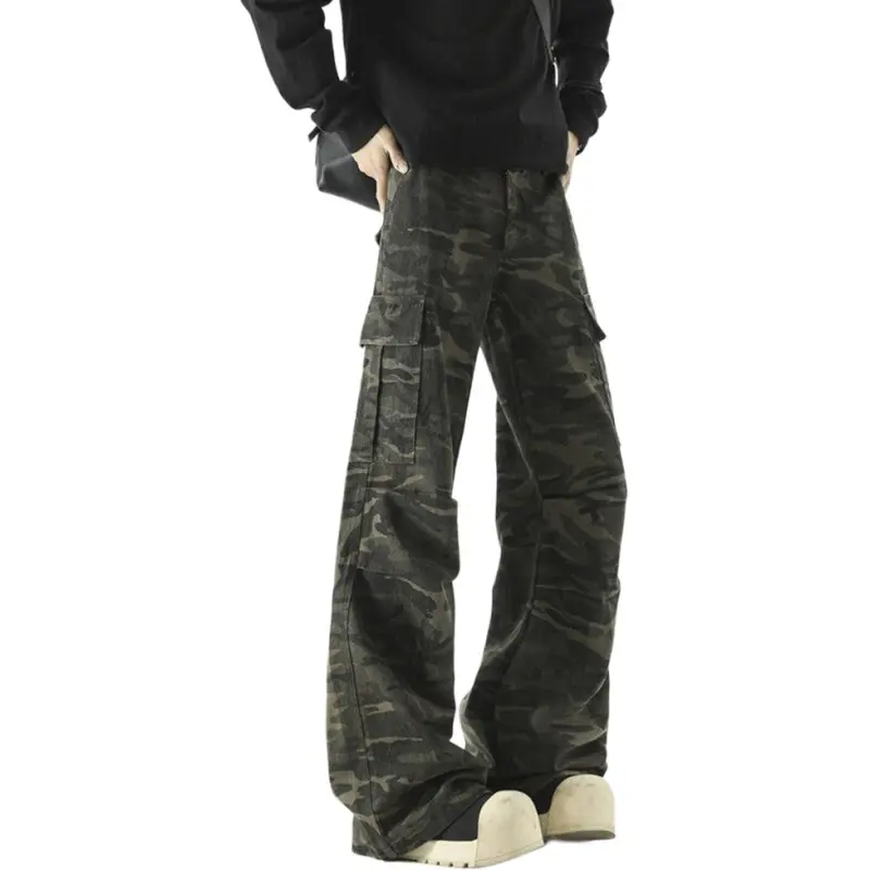 BENGEN Cargo Pants Unisex Camouflage-3