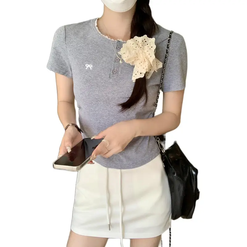 Mu Xiao Xin Set in Sleeve T Shirt Women's-3
