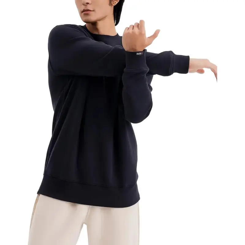 DECATHLON 500 Series FLEECE SWEATER CREW NECK Sweatshirt Men's Black-2