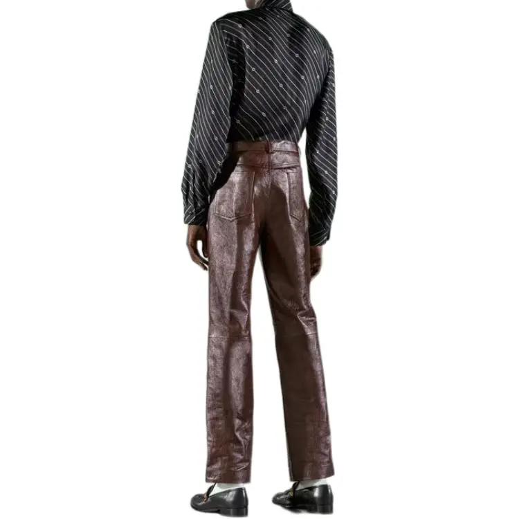 GUCCI Casual Pants Men Brown-3