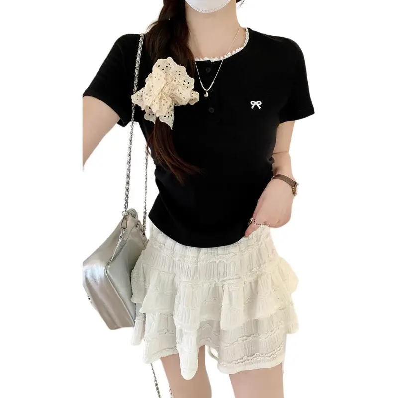 Mu Xiao Xin Set in Sleeve T Shirt Women's-10