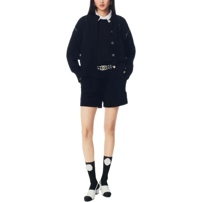 CHANEL Regular T-Shirt Women's Black-1