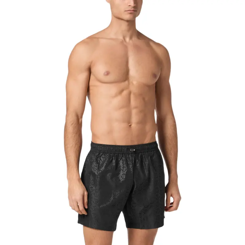 PHILIPP PLEIN Logo embossed Swim Shorts-1