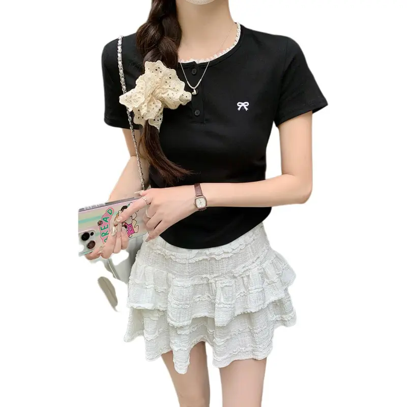 Mu Xiao Xin Set in Sleeve T Shirt Women's-11