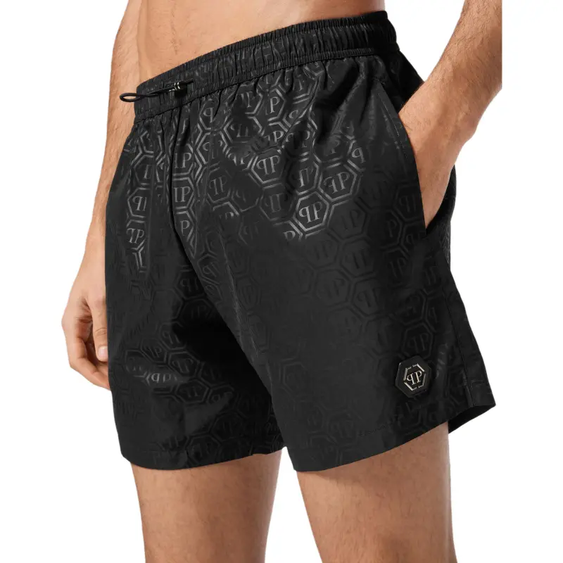 PHILIPP PLEIN Logo embossed Swim Shorts-3
