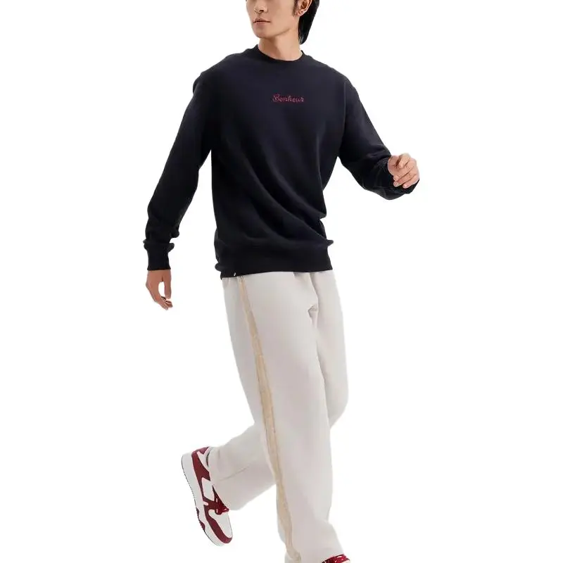DECATHLON 500 Series FLEECE SWEATER CREW NECK Sweatshirt Men's Black-6