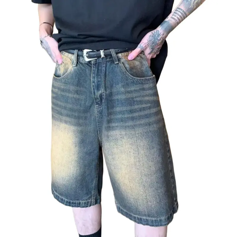 TONYBEAR Denim Shorts Men Blue-1
