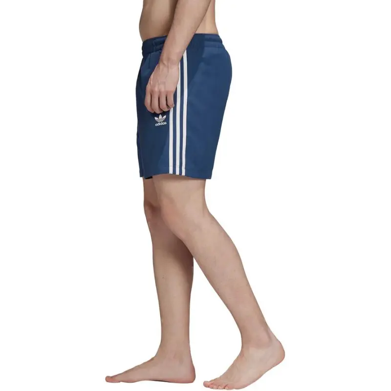 Adidas Originals 3 Stripe Swimming Shorts Men's Blue-5