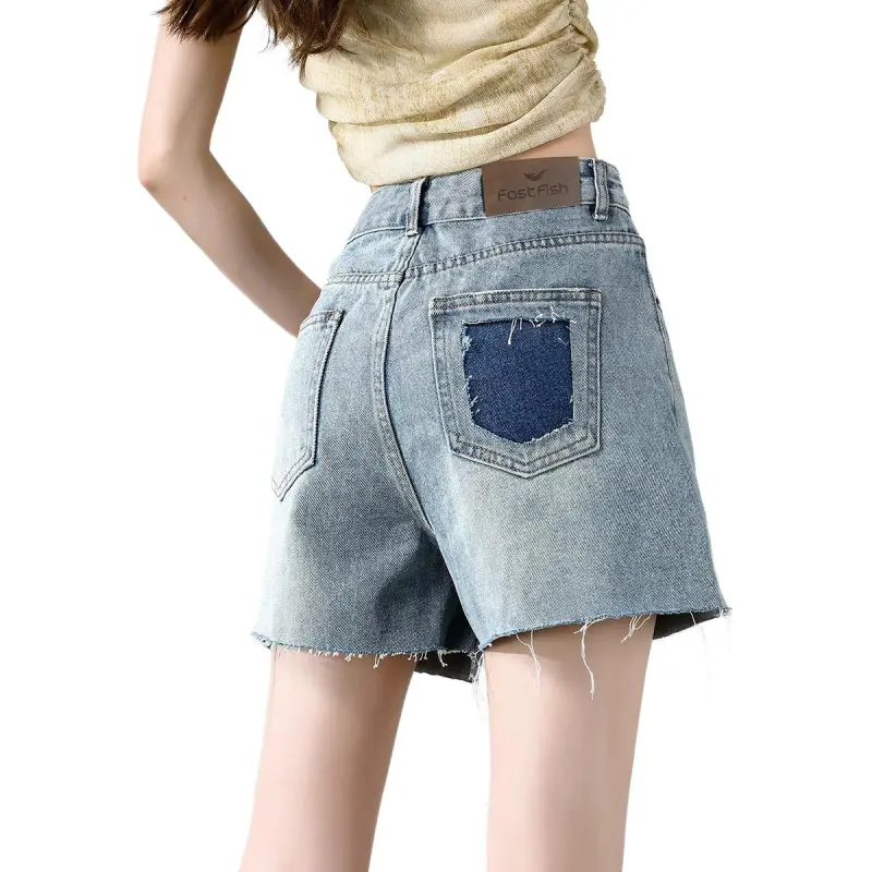 FASTFISH Denim Shorts Women's Blue-2